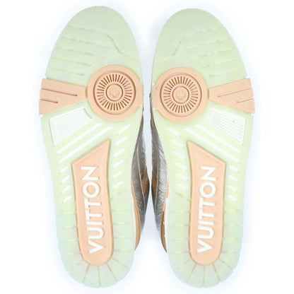 Louis Vuitton LV Trainer Leather Low Cut Sneakers Silver