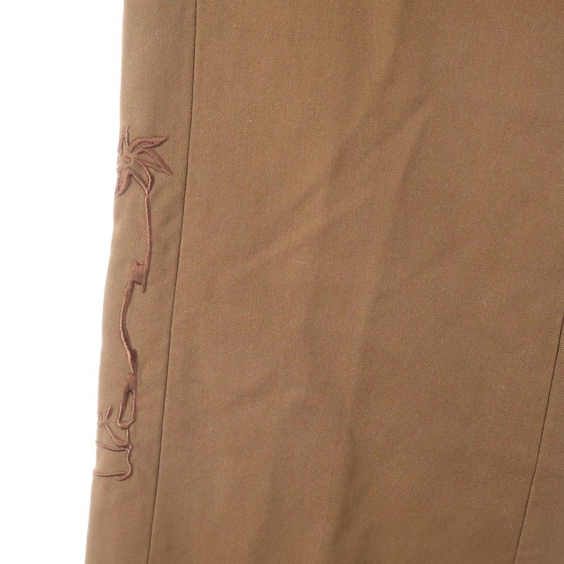 Dior Travis Scott Wool Embroidered Fuslax Pants Brown