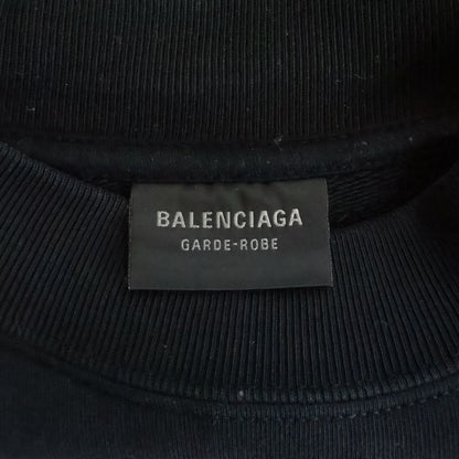 Balenciaga Back Print Crew Neck Sweatshirt Trainer Black Sneaker