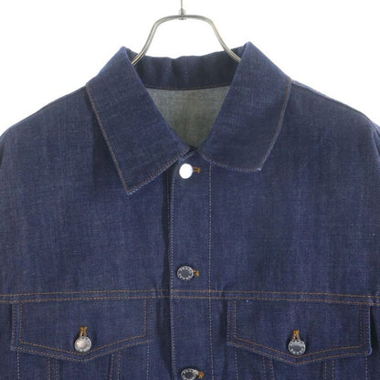 Prada Logo Patch Denim Tracker Jacket Indigo