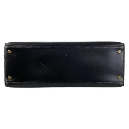 Hermes Handbag Kelly 32 Black Sellier Gold