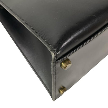 Hermes Handbag Kelly 32 Black Sellier Gold