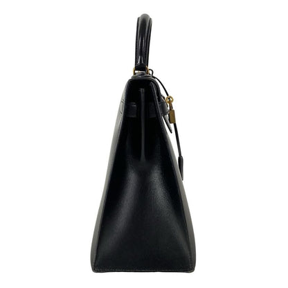 Hermes Handbag Kelly 32 Black Sellier Gold