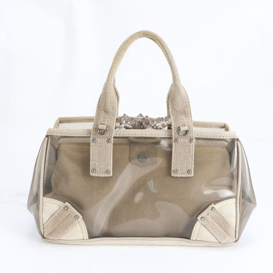 Prada Visual Decoration Vinyl Canvas Tote Shoulder