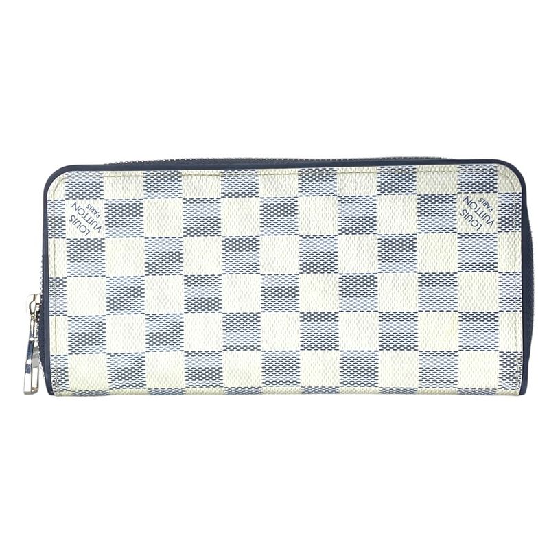 Louis Vuitton Damier Azur Wallet Coastline Zippy Vertical