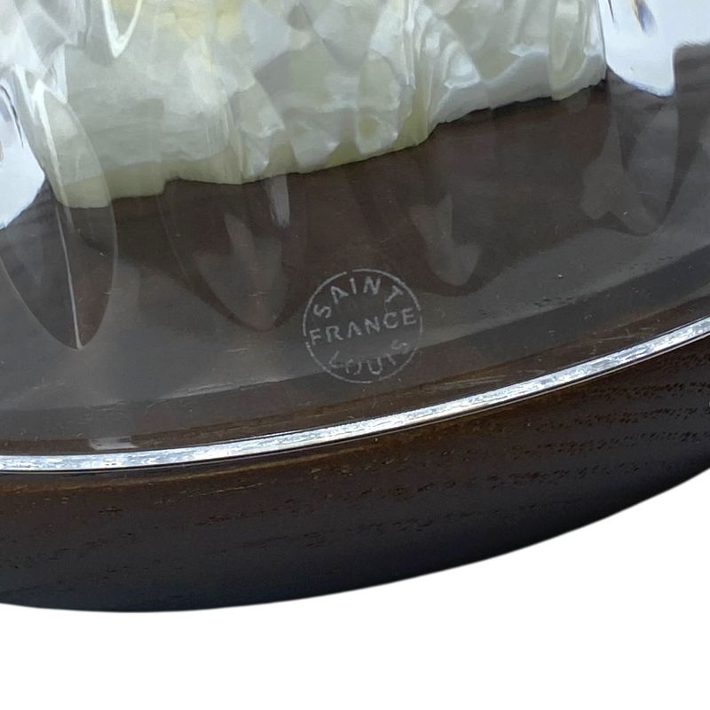Hermes Saint Louis Folia Candle Holder PM Wood Glass
