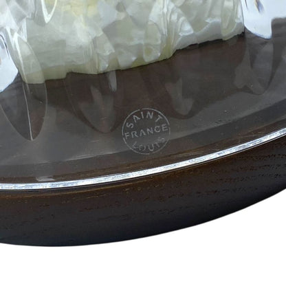 Hermes Saint Louis Folia Candle Holder PM Wood Glass
