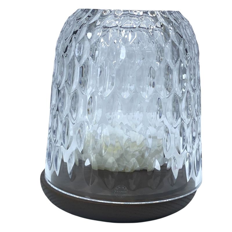 Hermes Saint Louis Folia Candle Holder PM Wood Glass