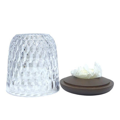 Hermes Saint Louis Folia Candle Holder PM Wood Glass