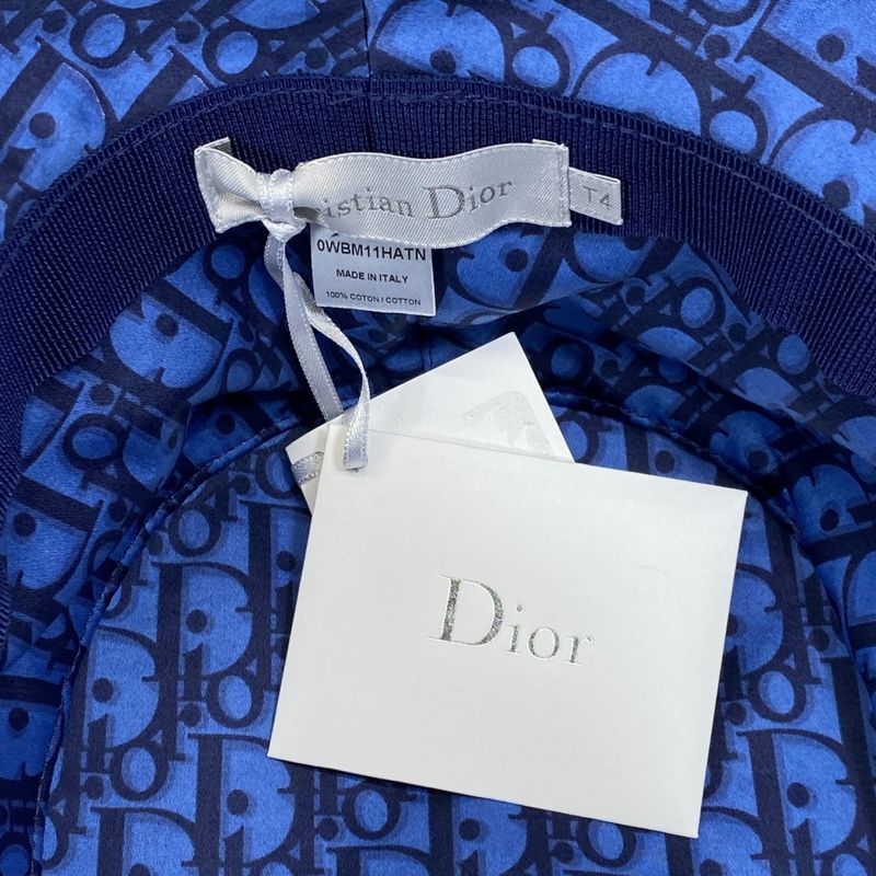Dior Bucket Hat Teddy-d Bob Hat Trotter Auctioneer Hat Navy