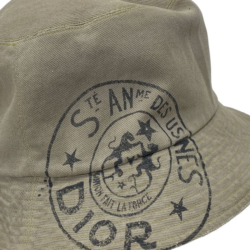 Dior Bucket Hat Union Bob Hat Beige Vintage Wash