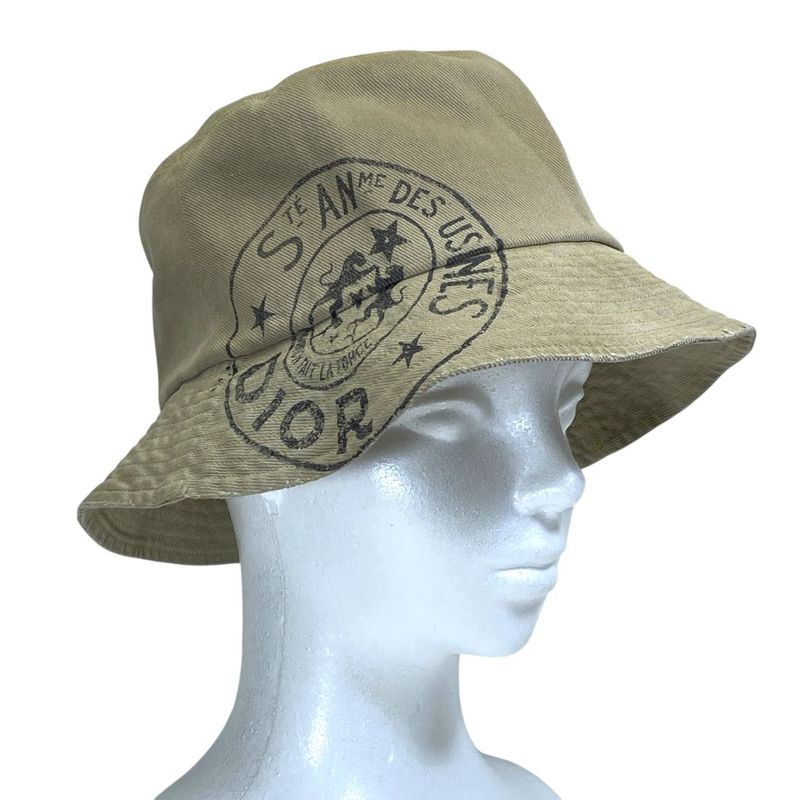 Dior Bucket Hat Union Bob Hat Beige Vintage Wash