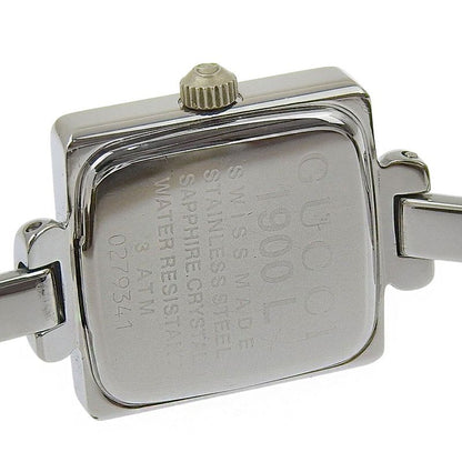 Gucci Stainless Steel Quartz Analog Display Black Dial Watch