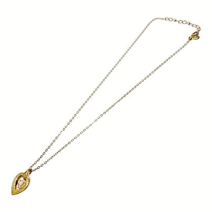 Dior Rhinestone Emblem Necklace