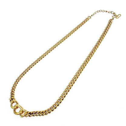 Dior Rhinestone Necklace Gold