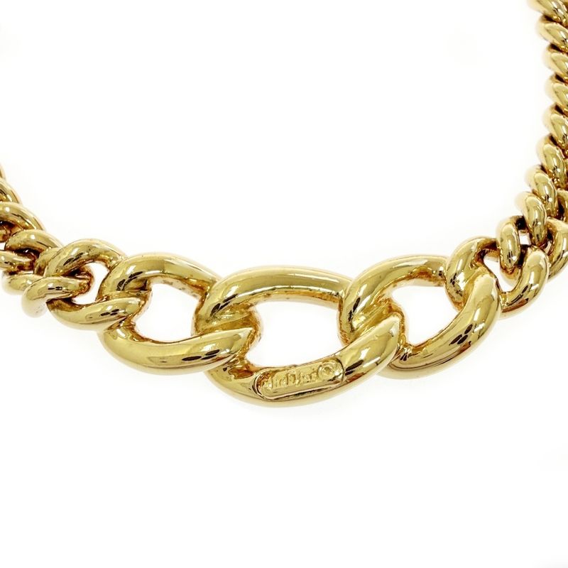 Dior Rhinestone Necklace Gold