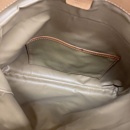 Celine Clutch Macadam Beige Brown Gold