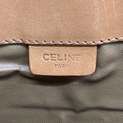 Celine Clutch Macadam Beige Brown Gold