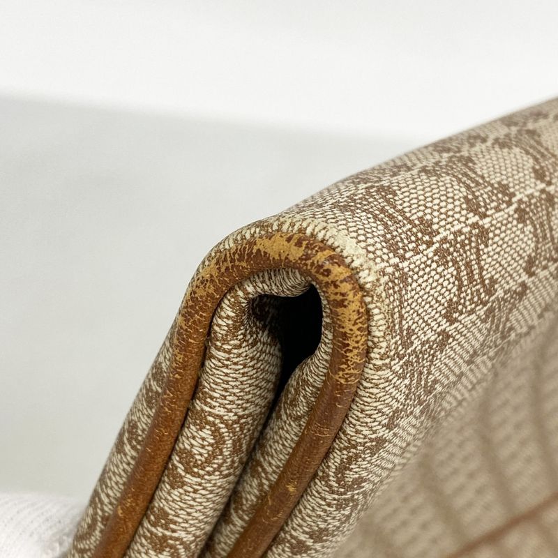 Celine Clutch Macadam Beige Brown Gold