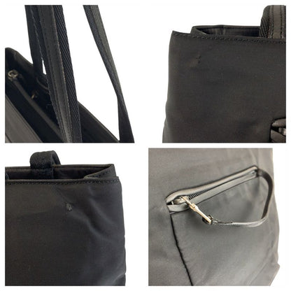 Prada Tessuto Black Silver Nylon Tote