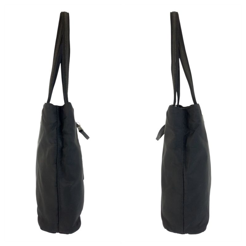 Prada Tessuto Black Silver Nylon Tote
