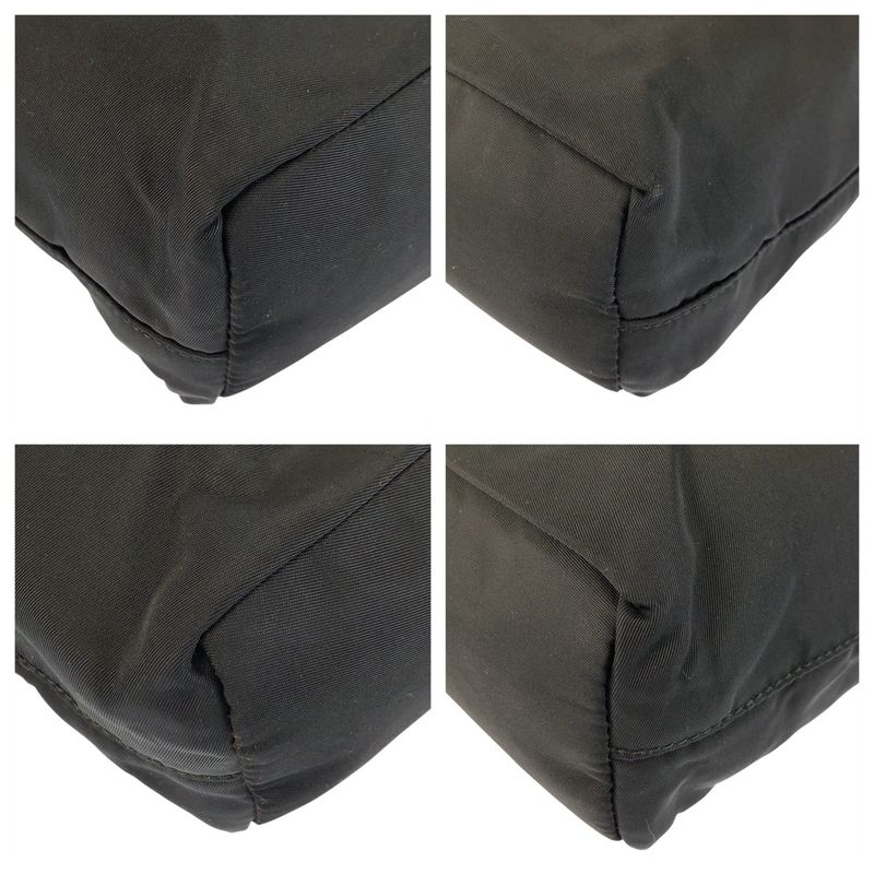 Prada Tessuto Black Silver Nylon Tote