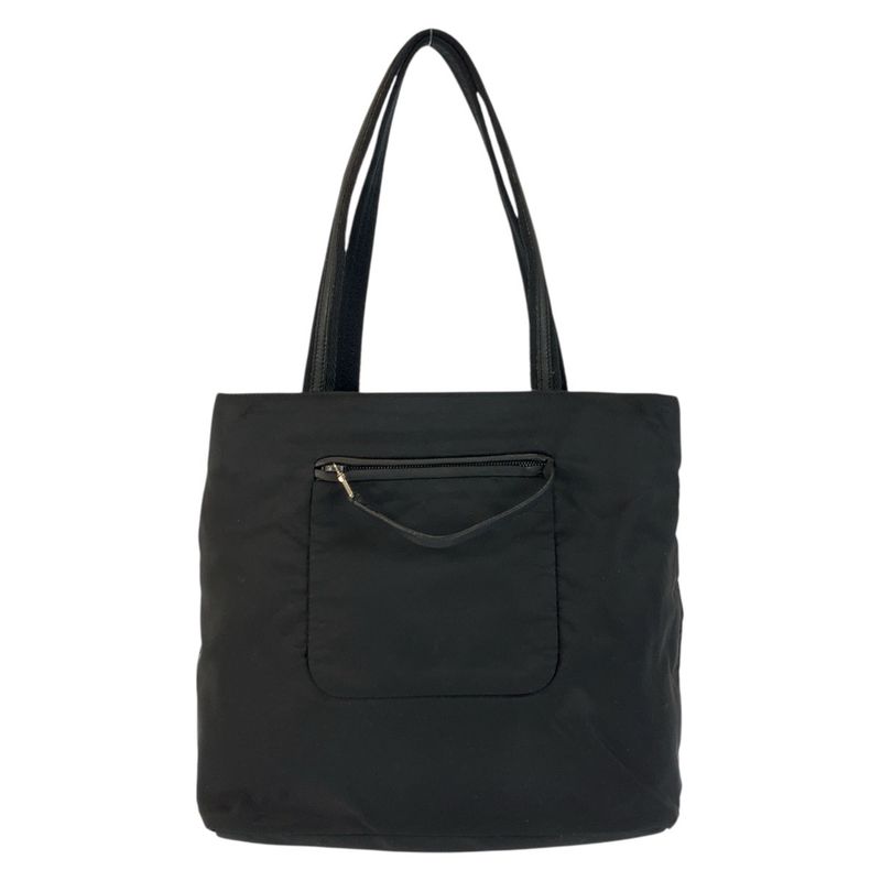 Prada Tessuto Black Silver Nylon Tote