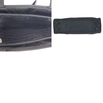 Prada Tessuto Black Silver Nylon Tote