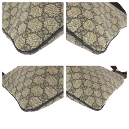 Gucci Beige Brown Gold GG Supreme Canvas Shoulder Bag