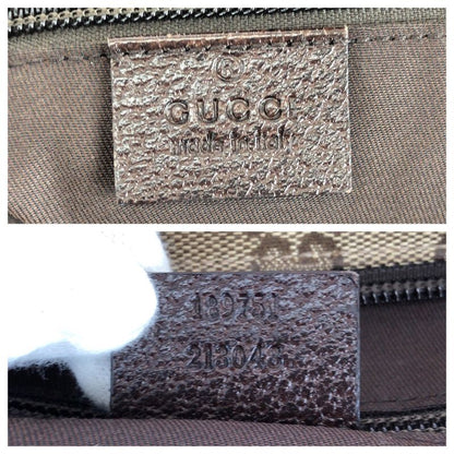 Gucci Sherry Line GG Pattern Beige Brown Canvas Leather Shoulder Bag