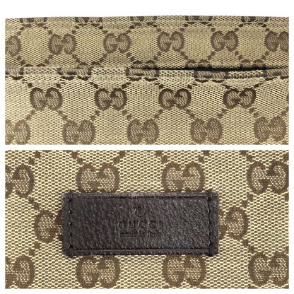 Gucci Sherry Line GG Pattern Beige Brown Canvas Leather Shoulder Bag