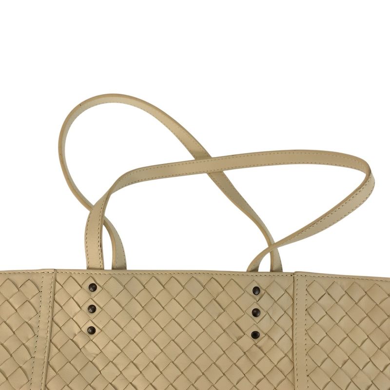 Bottega Veneta Intrecciato Ivory Leather Tote