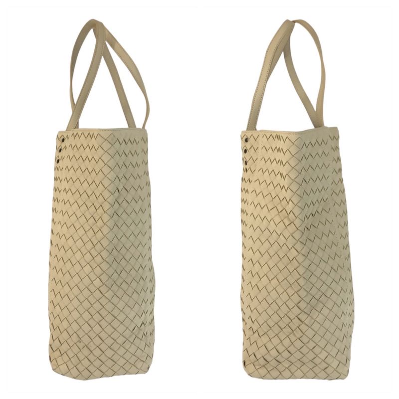 Bottega Veneta Intrecciato Ivory Leather Tote