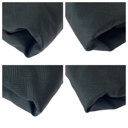 Bottega Veneta Black Silver Nylon Tote
