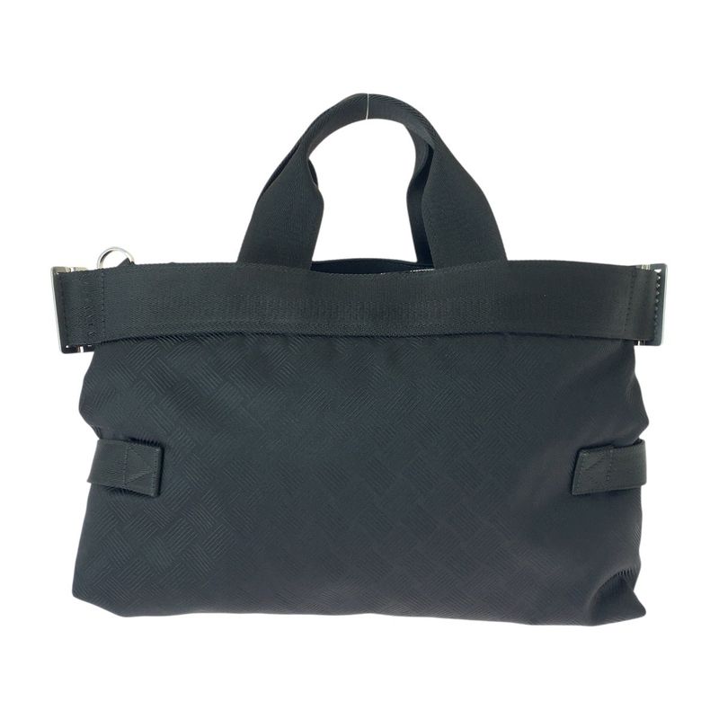 Bottega Veneta Black Silver Nylon Tote