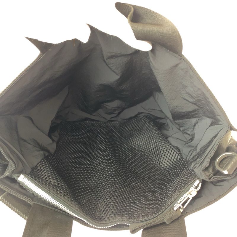 Bottega Veneta Black Silver Nylon Tote