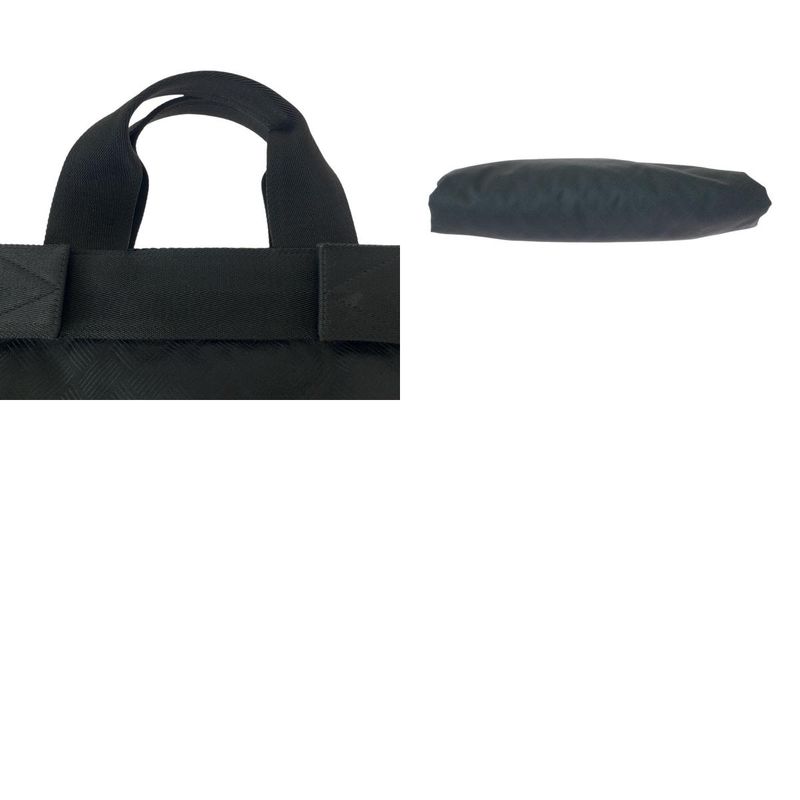 Bottega Veneta Black Silver Nylon Tote