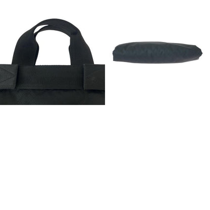 Bottega Veneta Black Silver Nylon Tote