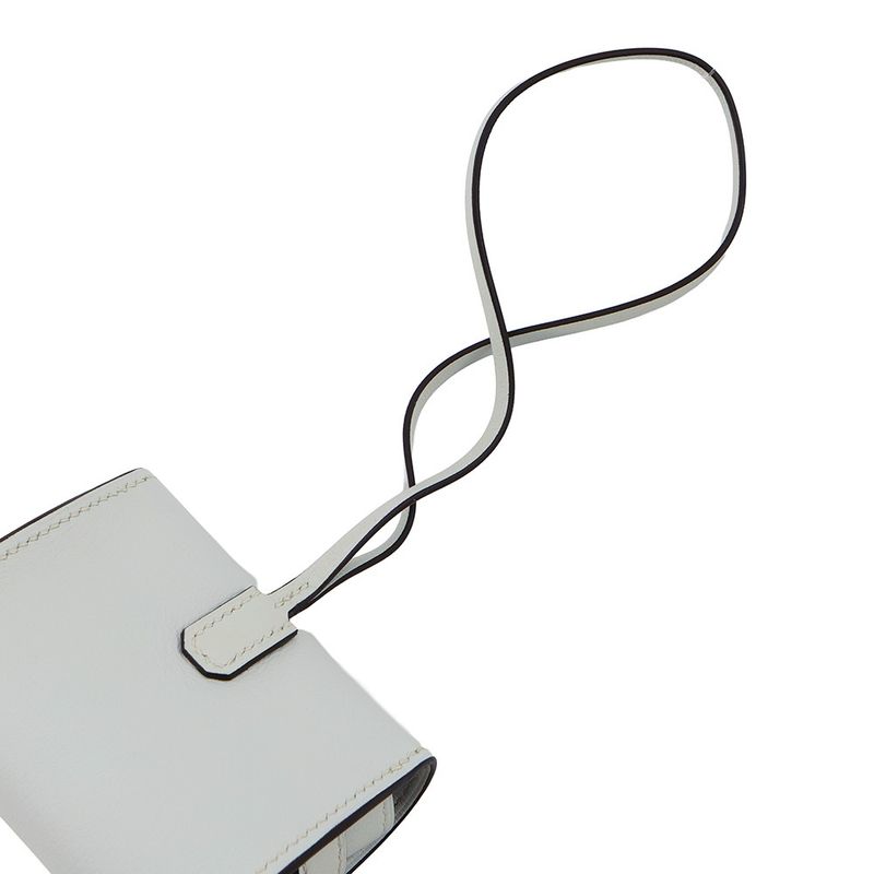 Hermes Bag Charm Kelly Festival Gripantin Silver Swift Gripantan