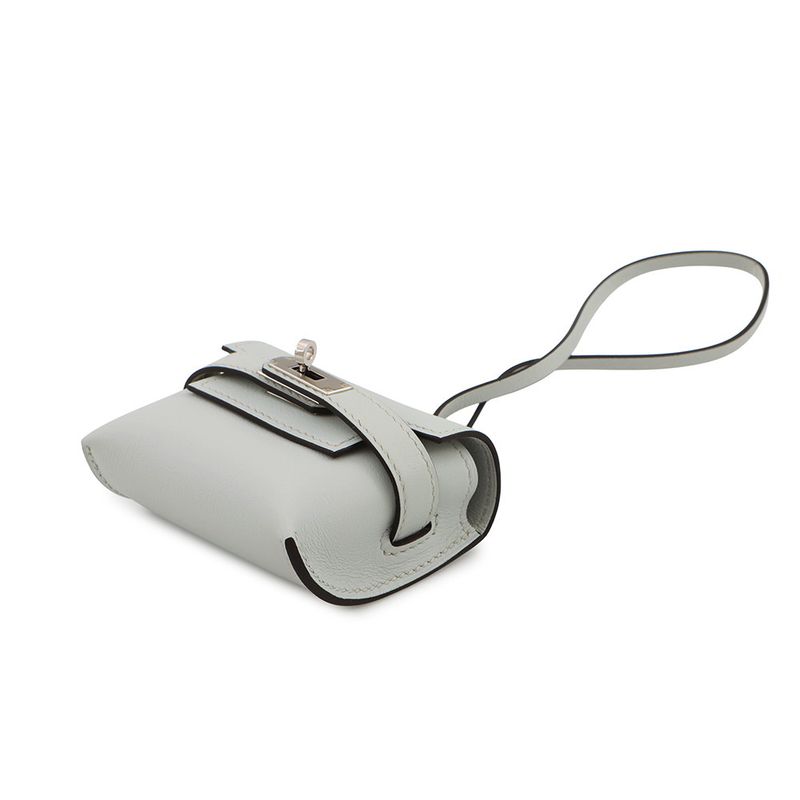 Hermes Bag Charm Kelly Festival Gripantin Silver Swift Gripantan