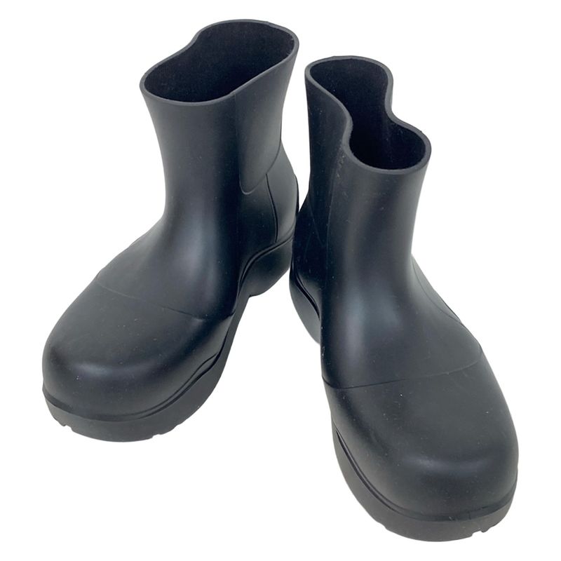 Bottega Veneta Rain Boots 36 Black Paddle Ankle