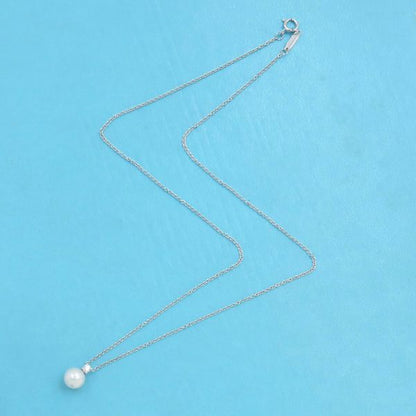 Tiffany & Co. Signature Pearl Diamond Necklace Akoya
