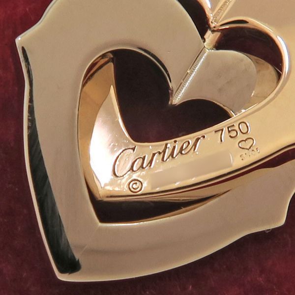 Cartier 2 Heart Charm with Chain