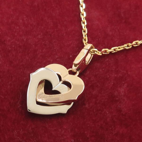Cartier 2 Heart Charm with Chain