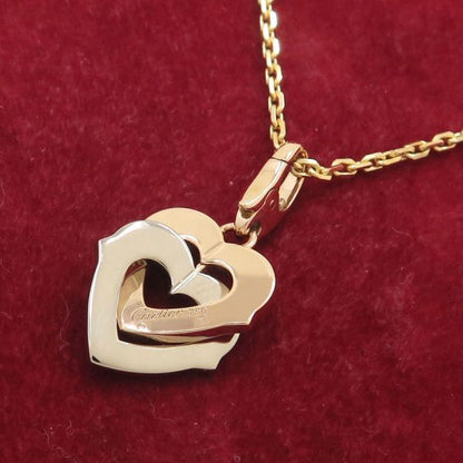 Cartier 2 Heart Charm with Chain