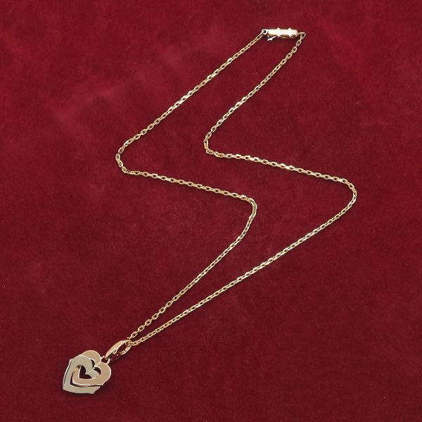 Cartier 2 Heart Charm with Chain
