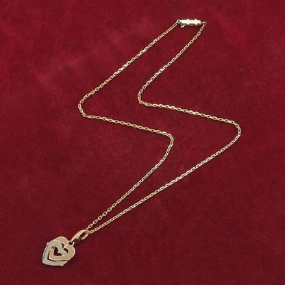 Cartier 2 Heart Charm with Chain