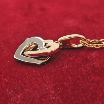 Cartier 2 Heart Charm with Chain