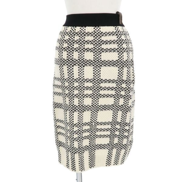 Louis Vuitton Knit Skirt Leather Canvas