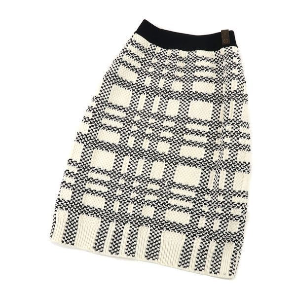 Louis Vuitton Knit Skirt Leather Canvas